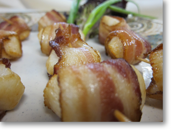 scallops and bacon